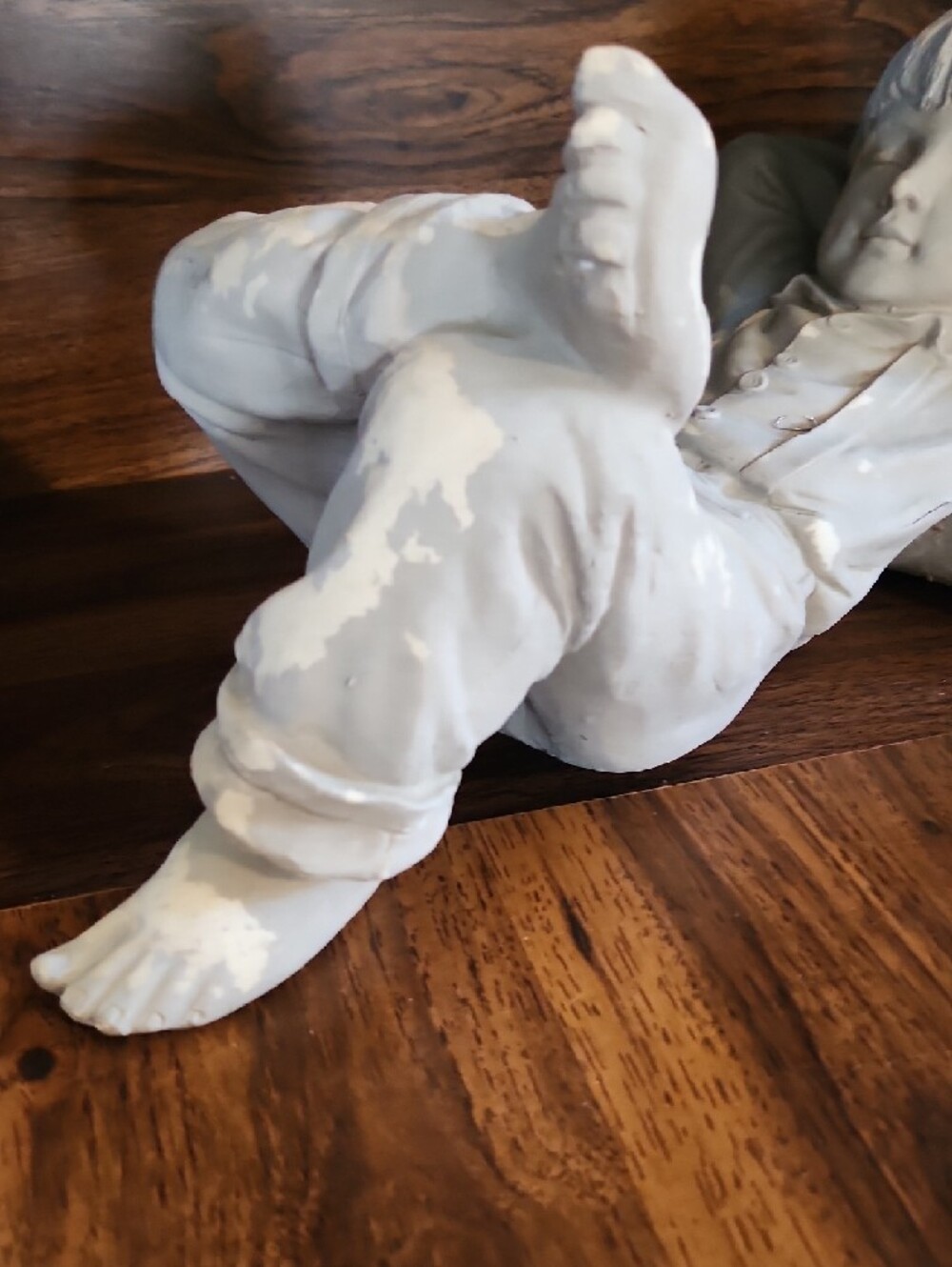 Gray Distressed Reclining Boy Garden Figurine - Picture 6 of 10